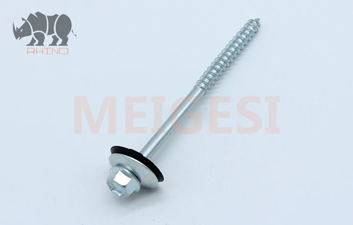 Hex Washer Screw With Big EPDM Washer, Part Thread