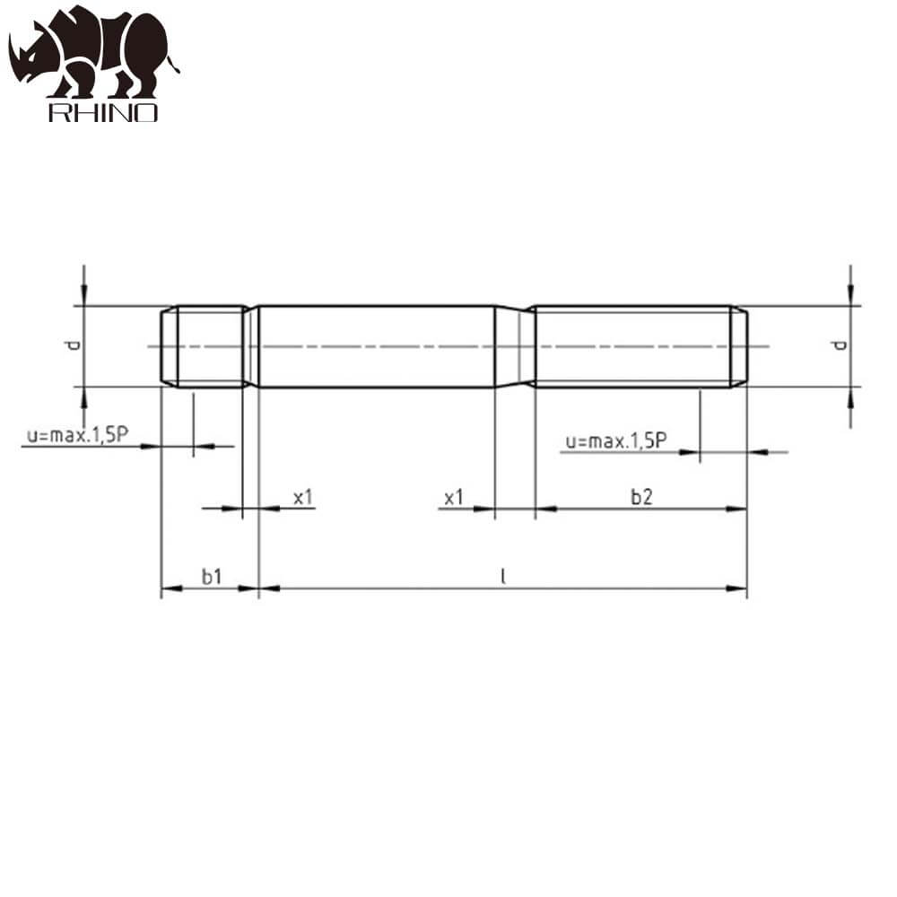 Stainless Steel Double Threaded Rod