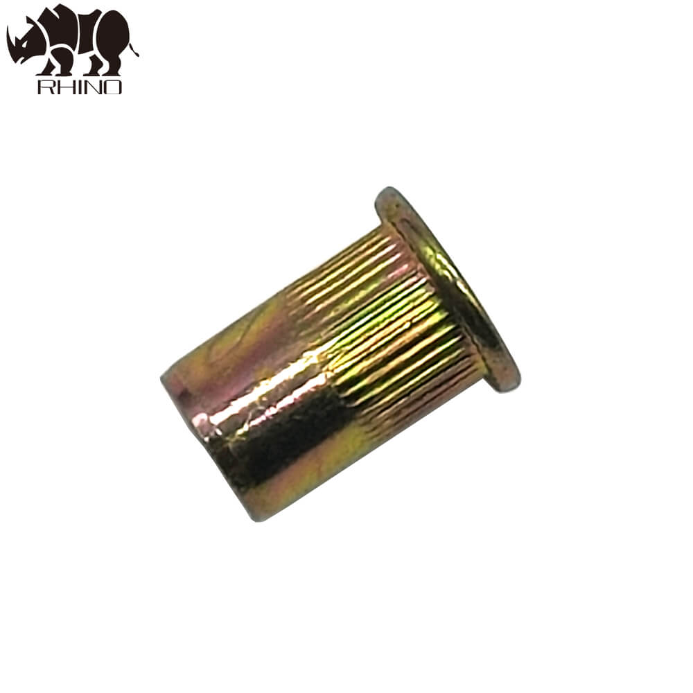 Flat Head Ribbed Threaded Insert Rivet Nut