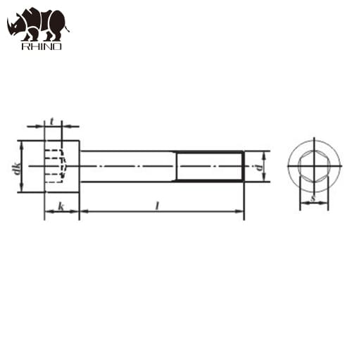 Hexagonal Socket Head Bolt DIN912 8.8