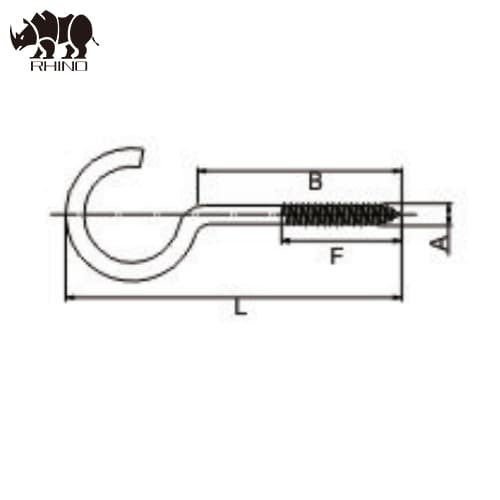 C Type Hook Wood Screw Window Hook Screw