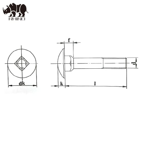 DIN603 Carriage Bolt H.D.G