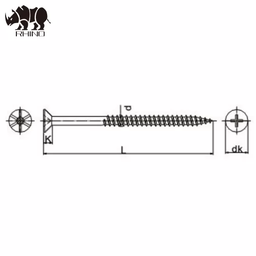 Black Phillips Type Drywall Screw