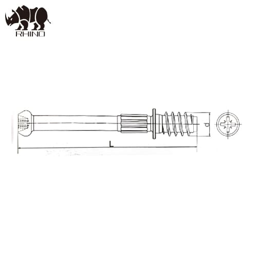 Furniture screw with plastic