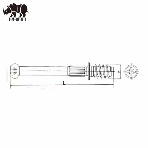 Furniture screw with plastic