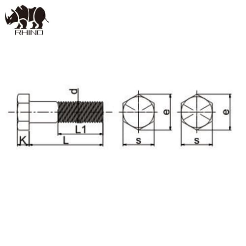 Hex Bolt DIN931 5.8