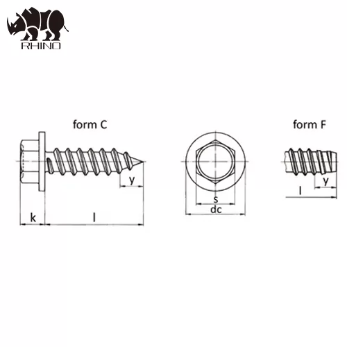 Stainless Steel Hex Washer Self Drilling Screw