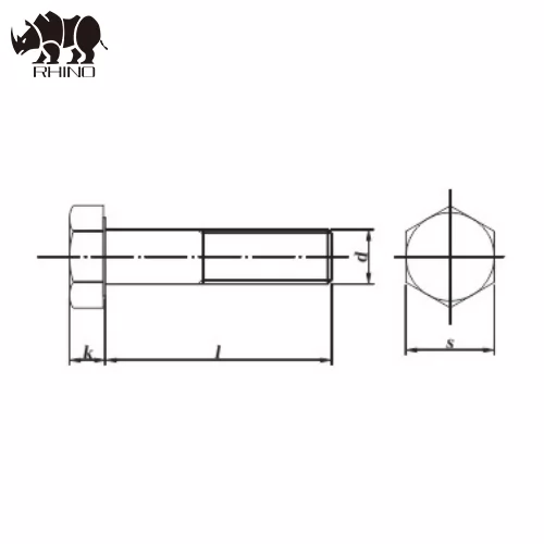 Hexagonal Head Bolt DIN931 12.9