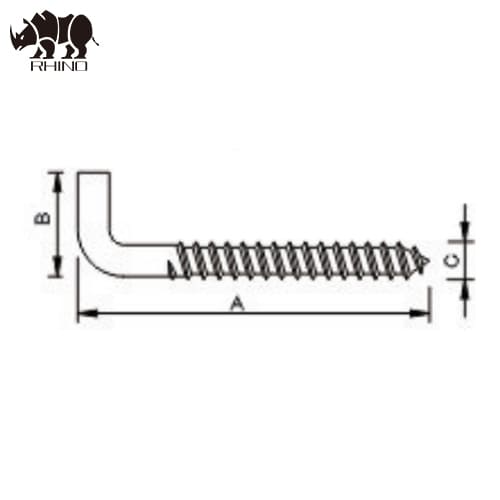 L Type Hook Wood Screw Window Hook Screw