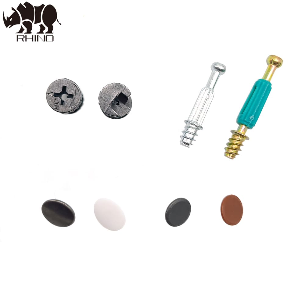 Furniture screw with plastic