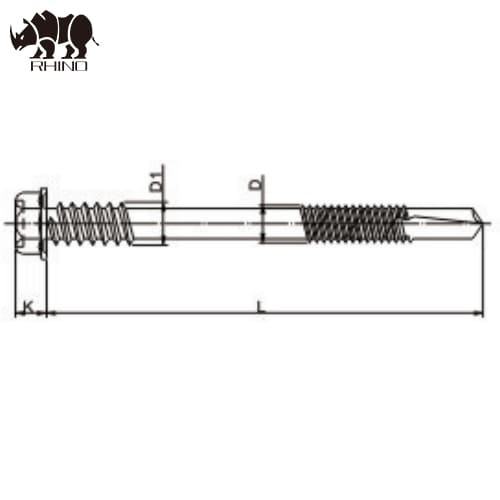 Sandwich Panels Screw, With 3 cutting On Thread, PT5 Drilling Point