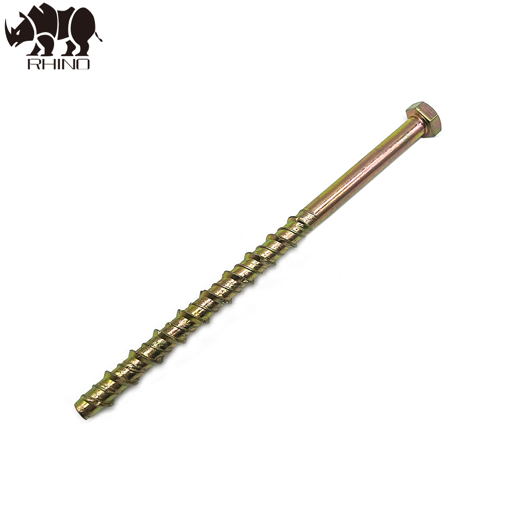 Yellow Zinc Hex Head Concrete Screw