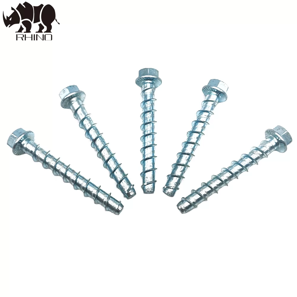 8x70 Single Tooth Hexagon Flange Concrete Screw Bolt