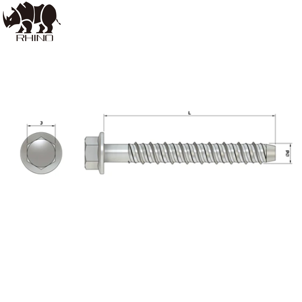 6x75 Hex Flange Concrete Screw Bolt