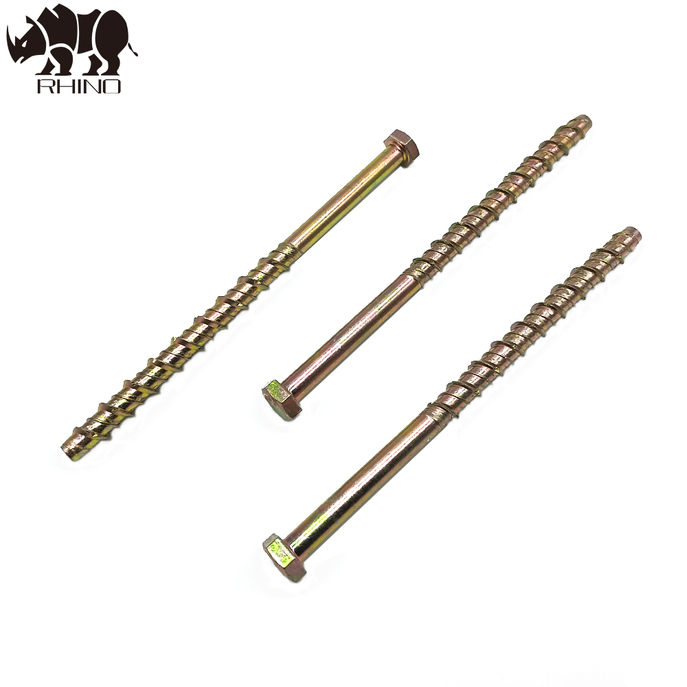 Yellow Zinc Hex Head Concrete Screw