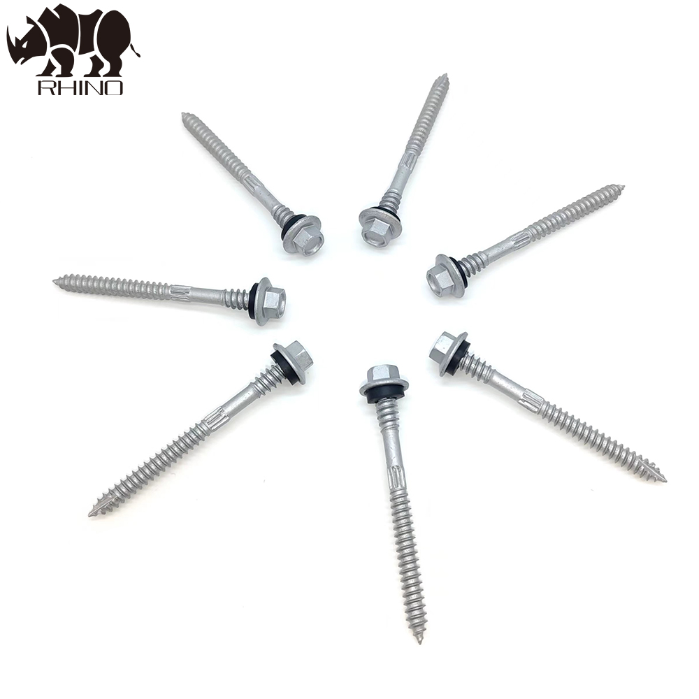 Hex Flanged Head Self-Tapping Screw Type 17 With knurling