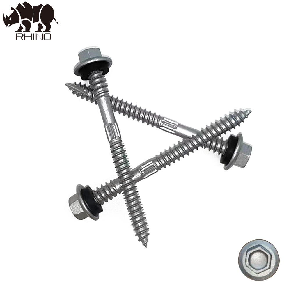 Hex Flanged Head Self-Tapping Screw Type 17 With knurling