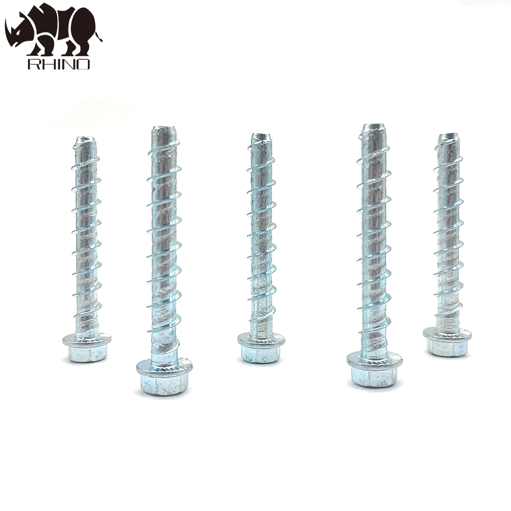 8x70 Single Tooth Hexagon Flange Concrete Screw Bolt