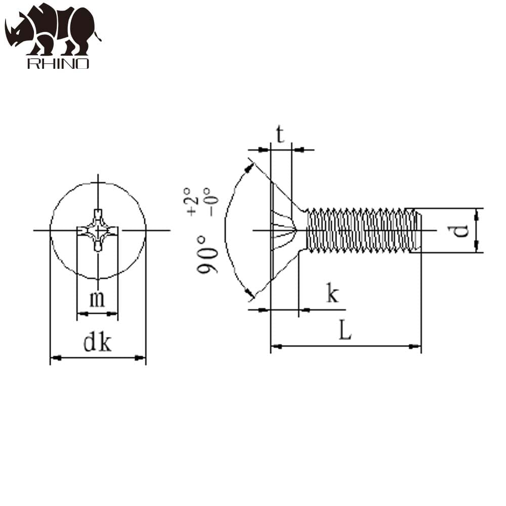 Cross Recessed Countersunk Head Machine Screw