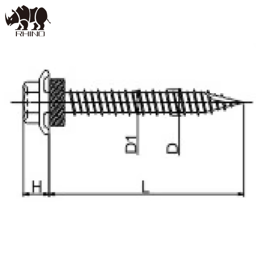 Hex head Self-Tapping screw Type 17 with EPDM Washer