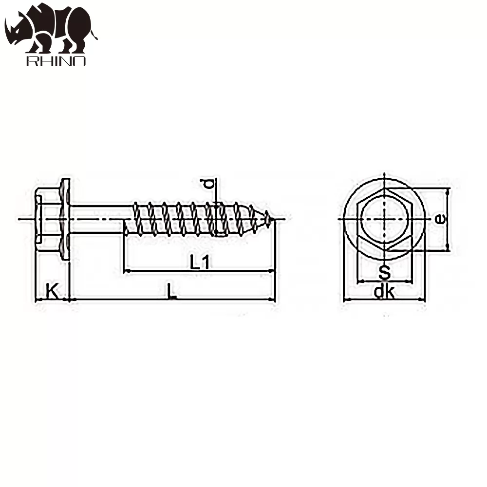 Hex Flanged Head Wood Screw