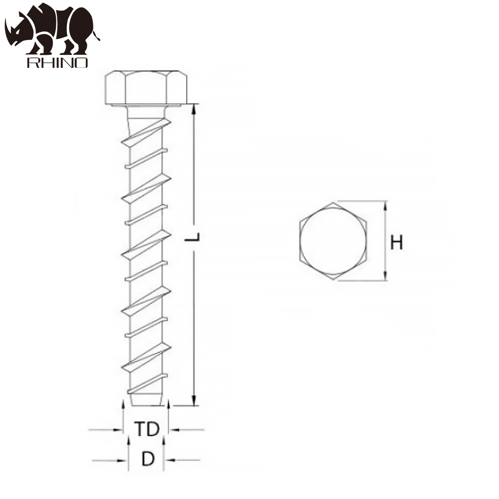 Hex Head Concrete Screw