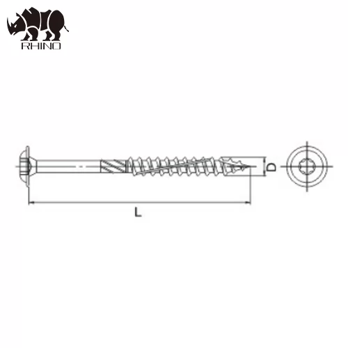 Wood Building Screw Wafer Head Torx Drive