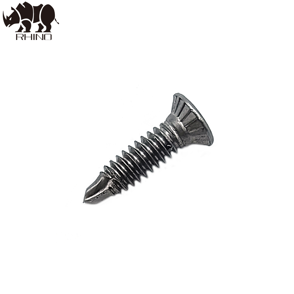 SS Flat Head With Nibs Square Drvie Self Drilling Screw