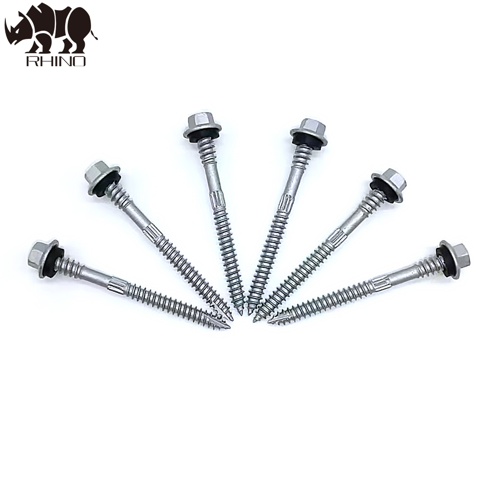 Hex Flanged Head Self-Tapping Screw Type 17 With knurling