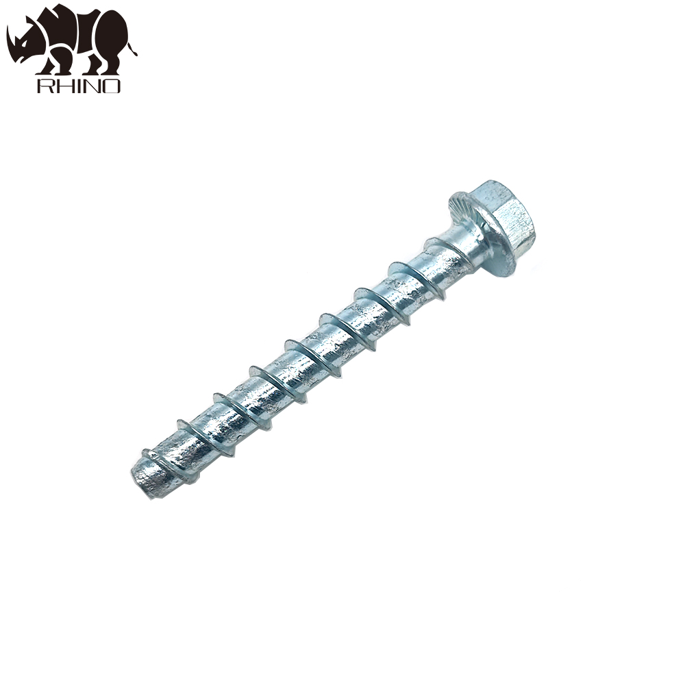 8x70 Single Tooth Hexagon Flange Concrete Screw Bolt