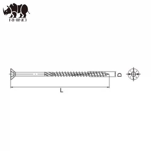 Wood Building Screw Countersunk Head Torx Drive