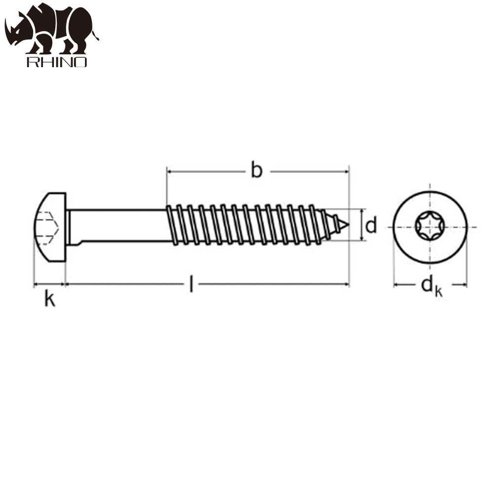 Torx Rounded Head Chipboard Screw