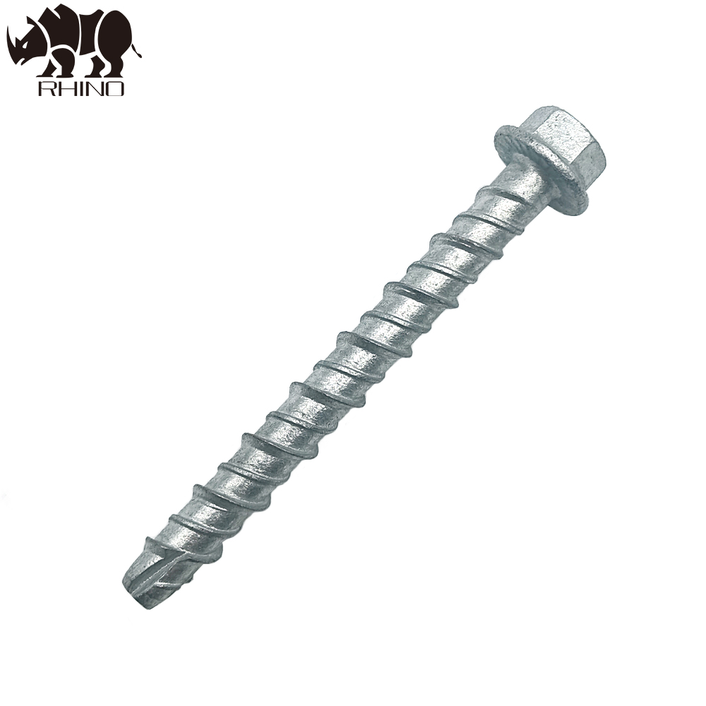 Hex Washer Head Concrete Screw With Serration Under Head