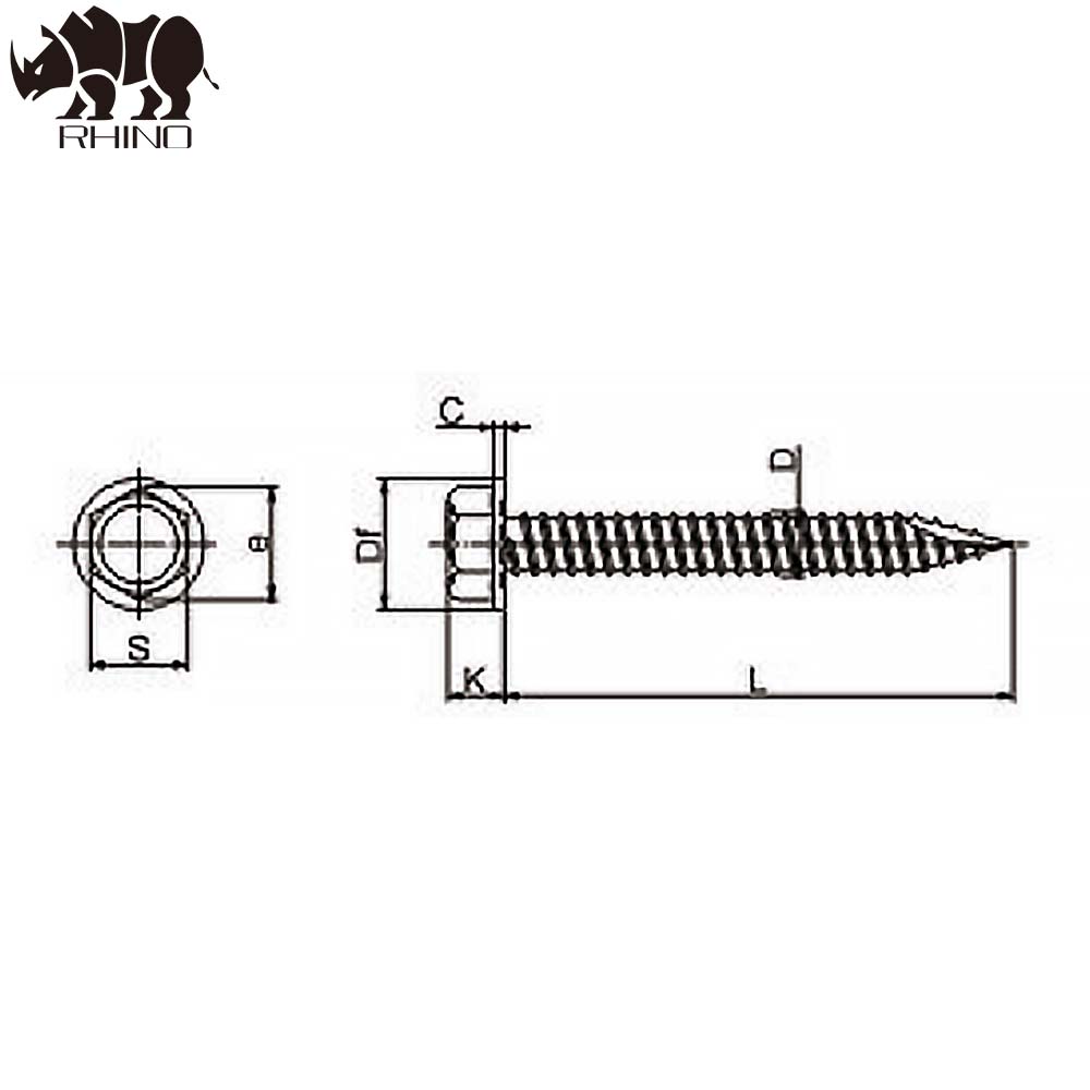 Hex Washer Head Self Tapping Screw With EPDM Washer