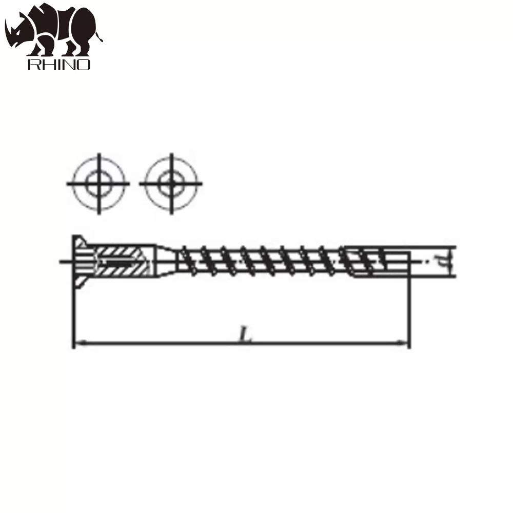 Hex Socket Drive Countersunk Confirmat Screw