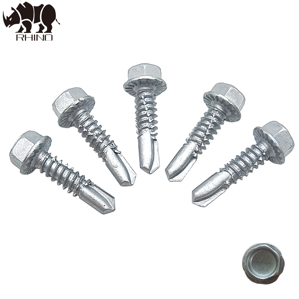 Ruspert Hex Washer Head Self Drilling Screw Strips On Body