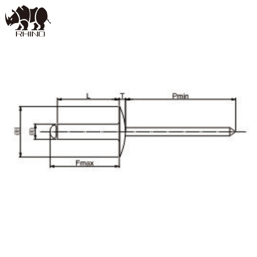 Open End Blind Rivets with Brake Mandrel and Break Head