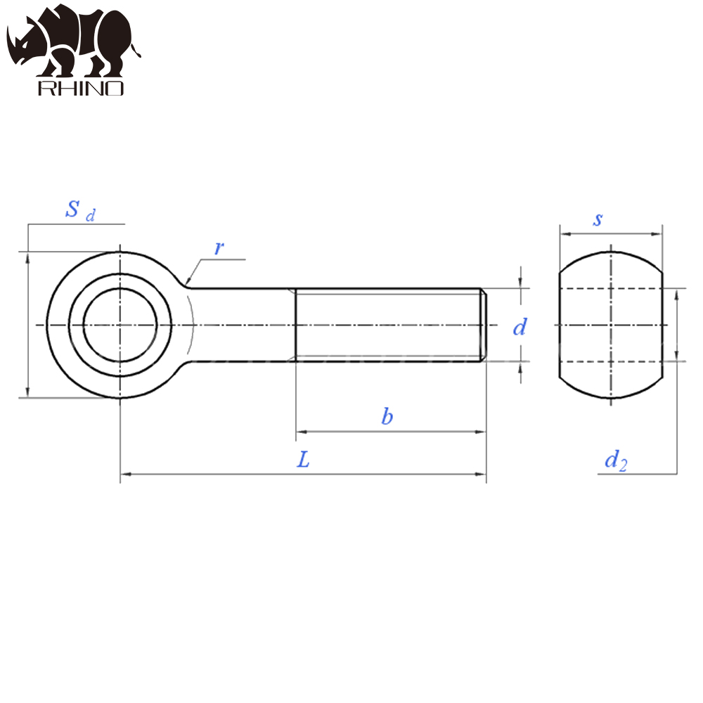 Zinc Plated Threaded Eye Bolt