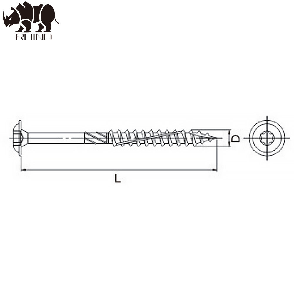 Yellow Wafer Head Torx Self Tapping Wood Screw