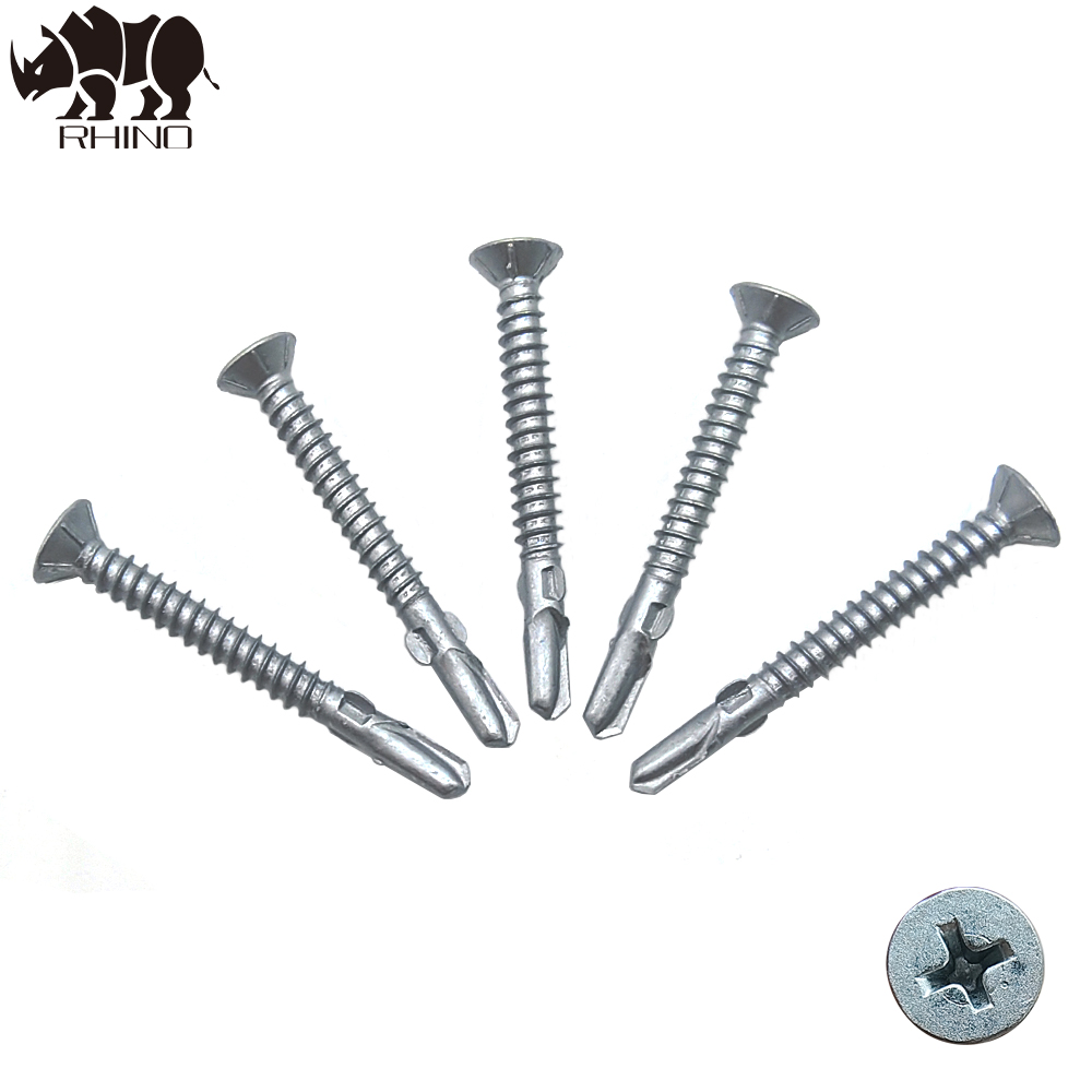 Ruspert Phill Drive Flat Head Self Drilling Screw With Wings