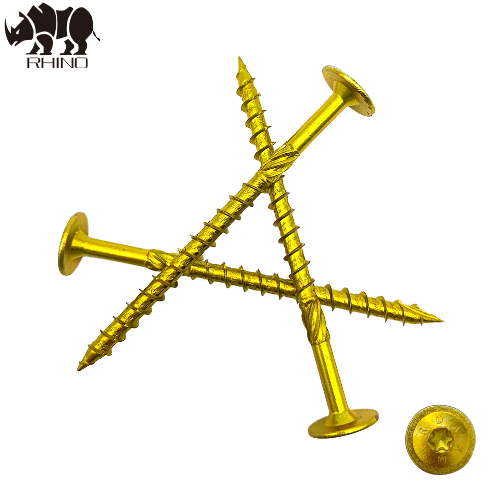 Yellow Wafer Head Torx Self Tapping Wood Screw