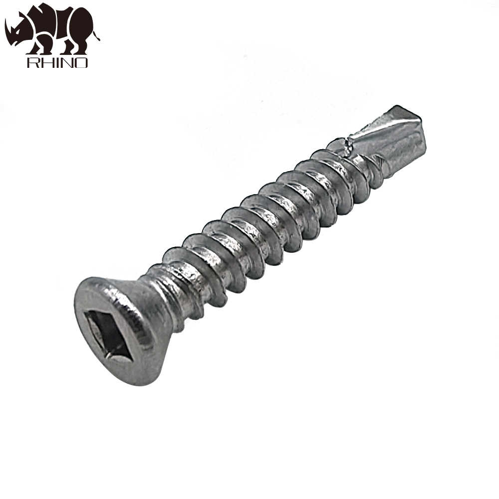 Square Drive Flat Countersunk Head Self Drilling Screw